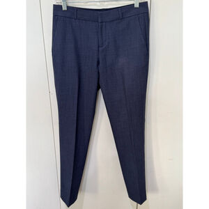 Women's Banana Republic Ryan Blue Wool Blend ryan fit stretch Trousers Size 2